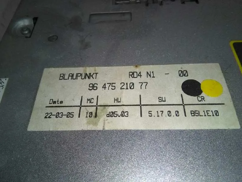 Sistema Audio / Radio Cd para Citroën C4 Berlina