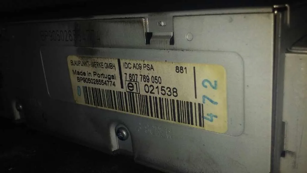 Sistema Audio / Radio Cd para Peugeot 307 (S1)