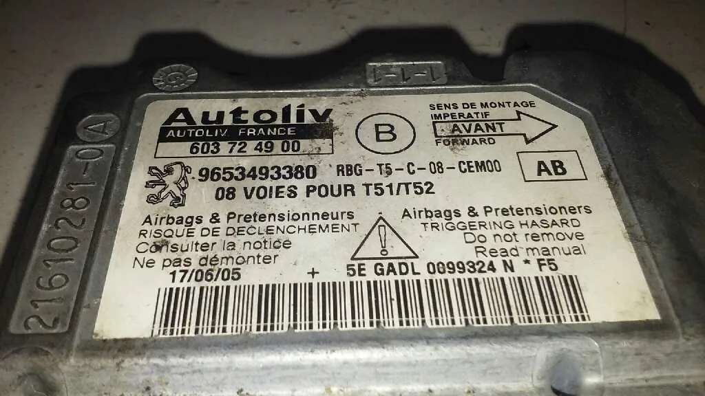 Centralita Airbag para Peugeot 307 Break / Sw (S1)