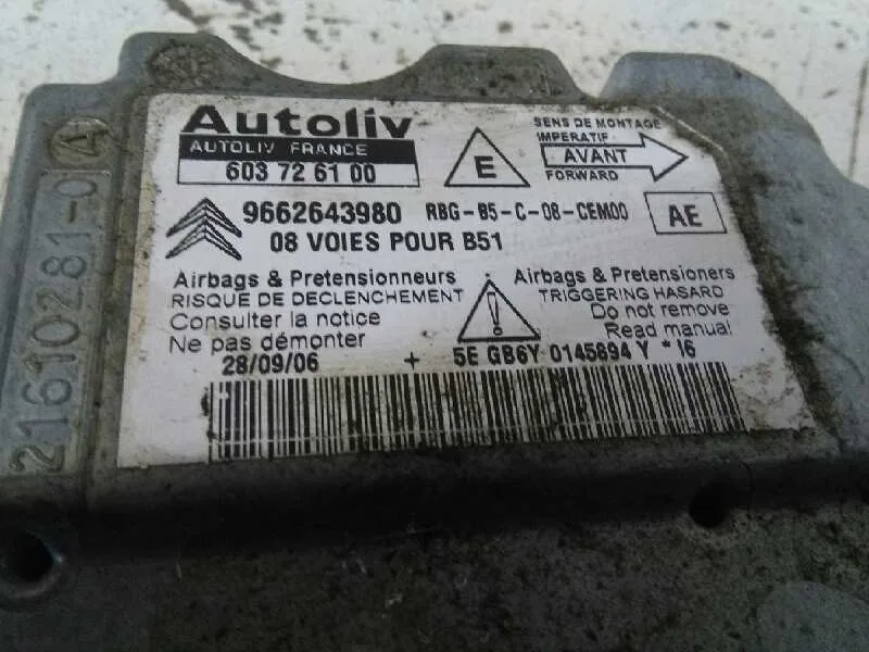 Centralita Airbag para Citroën C4 Berlina