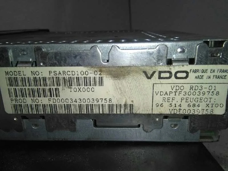 Sistema Audio / Radio Cd para Peugeot 206 Berlina