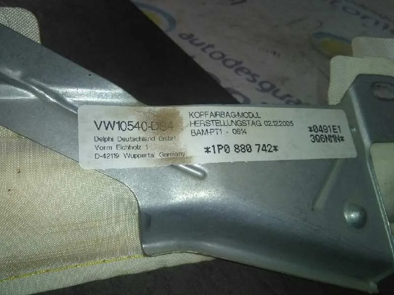 Airbag Cortina Delantero Derecho para Seat Leon (1P1)