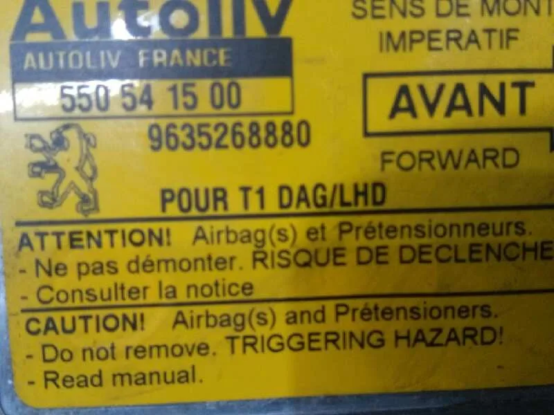Centralita Airbag para Peugeot 206 Berlina