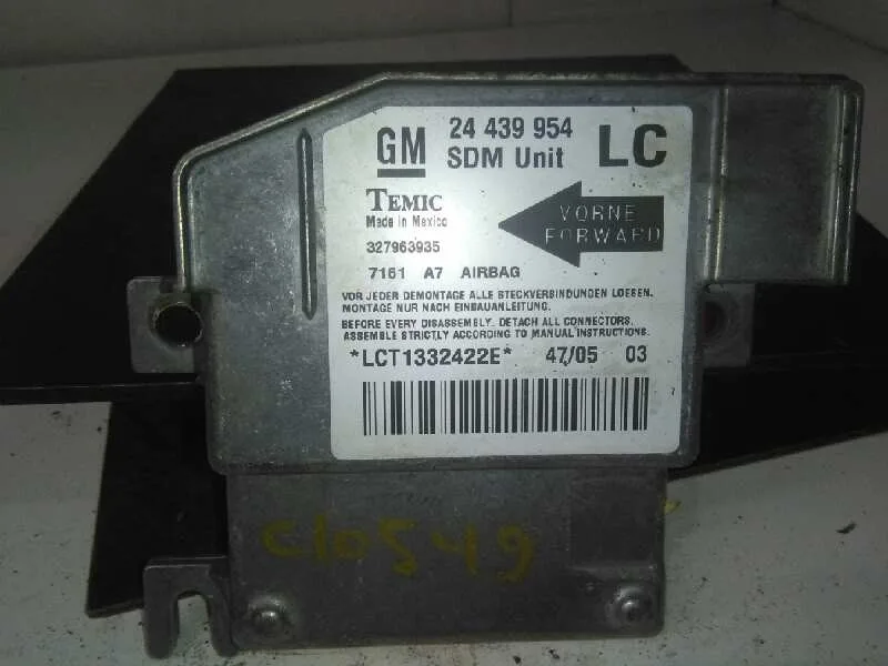 Centralita Airbag para Opel Corsa C