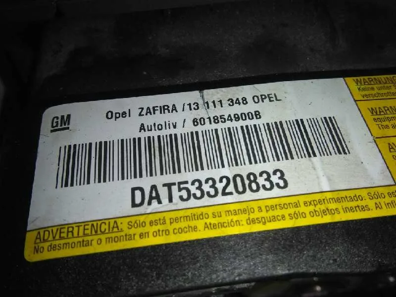 Airbag Delantero Izquierdo para Opel Zafira B