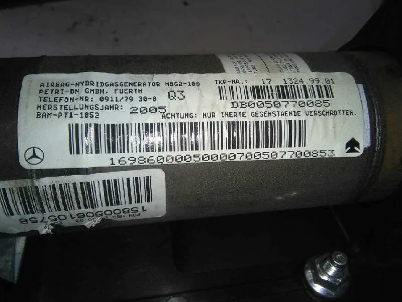 Airbag Delantero Derecho para Mercedes-Benz Clase A (W169)