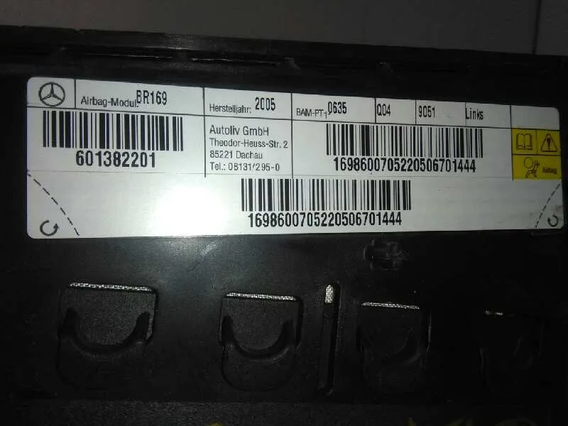 Airbag Lateral Trasero Izquierdo para Mercedes-Benz Clase A (W169)