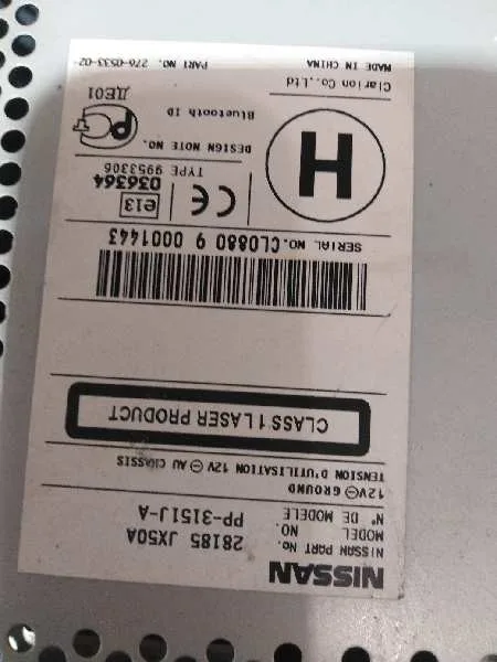 Sistema Audio / Radio Cd para Nissan Nv 200 (M20)