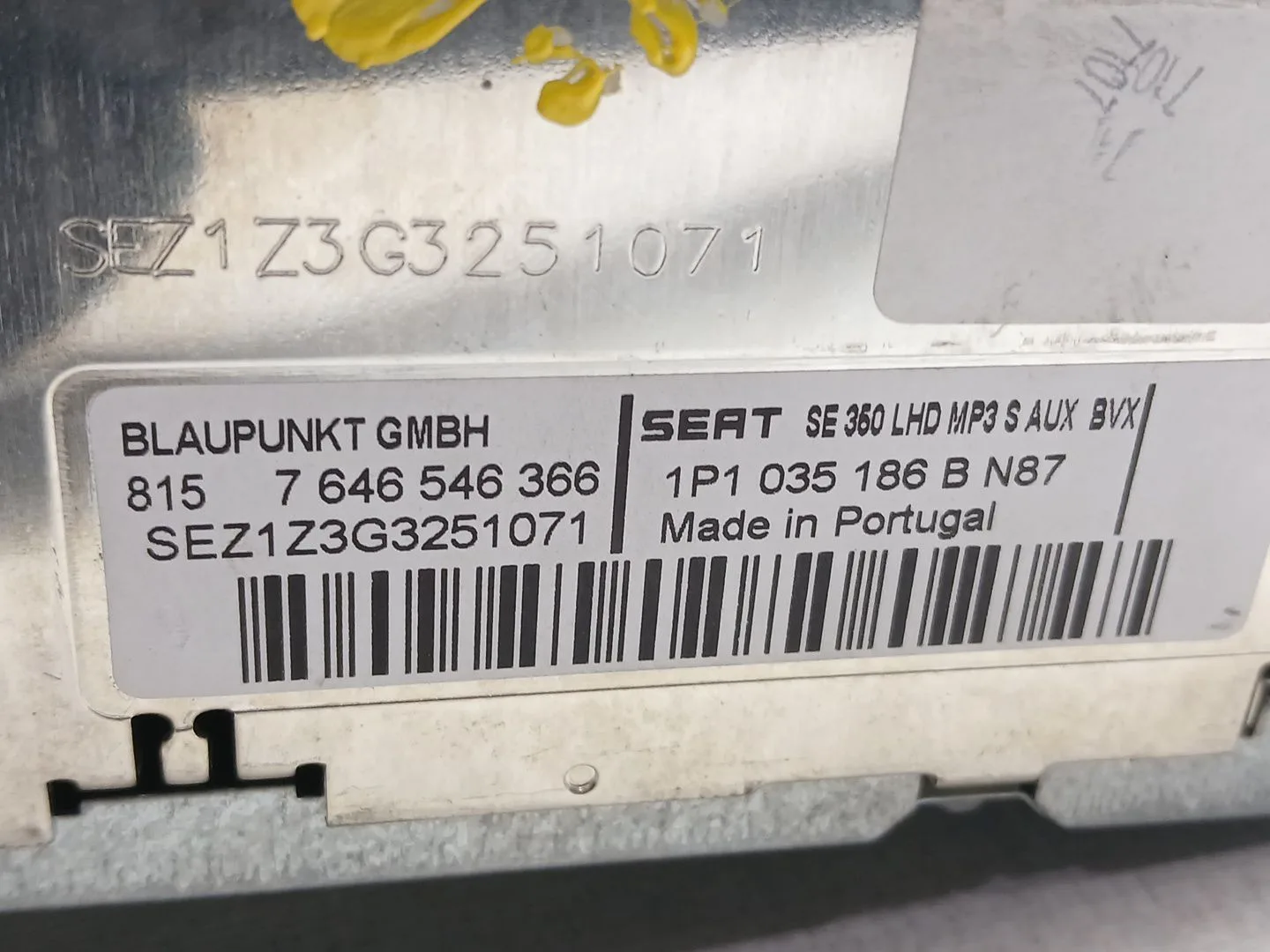 Sistema Audio / Radio Cd para Seat Leon (1P1)
