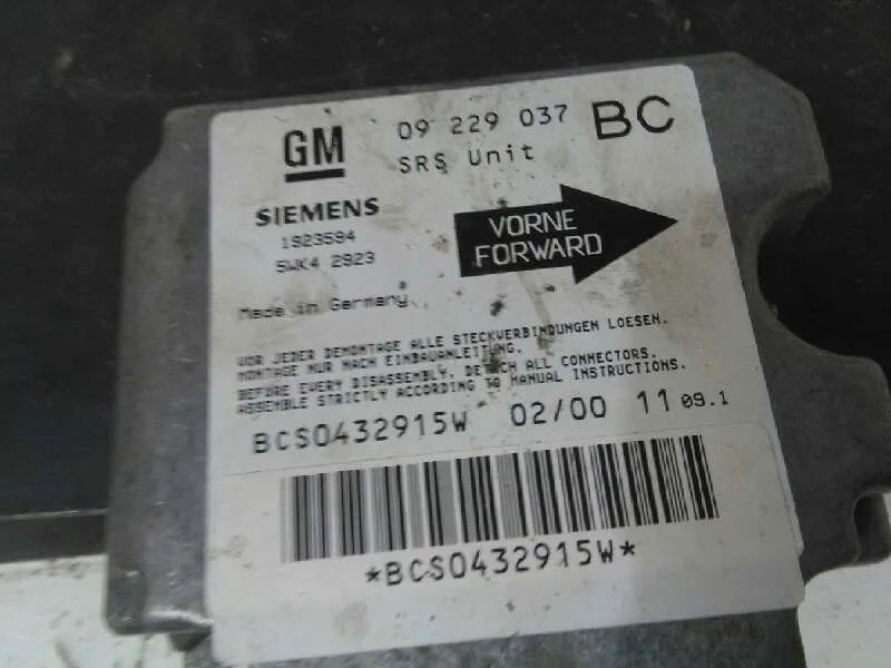 Centralita Airbag para Opel Astra G Berlina