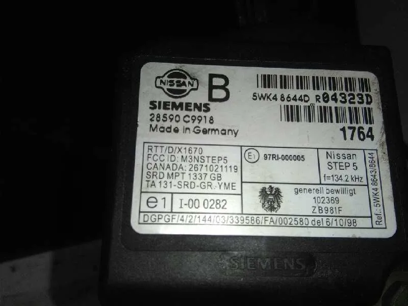 Conmutador De Arranque para Nissan Almera Tino (V10M)