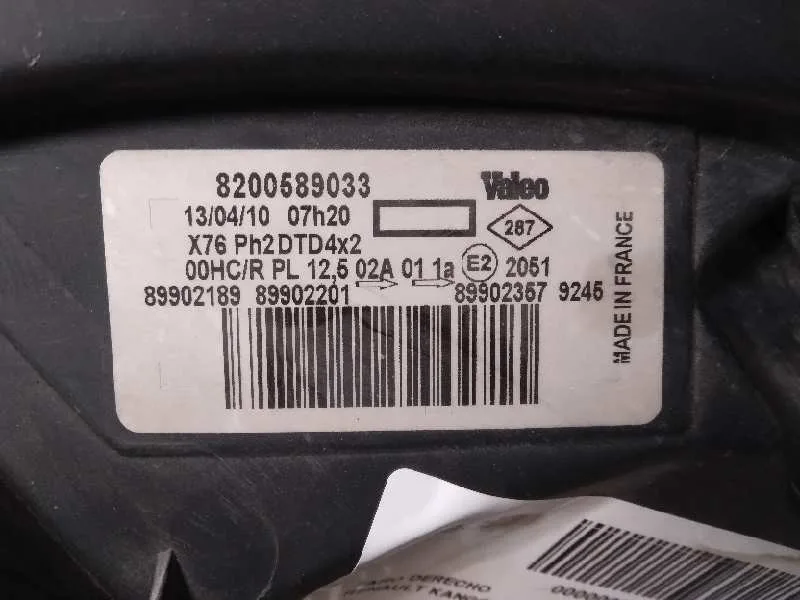 Faro Derecho para Renault Kangoo (F/Kc0)