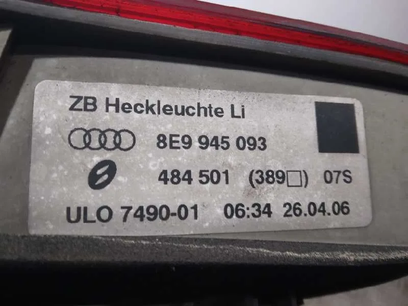 Piloto Trasero Izquierdo para Audi A4 Avant (8E)