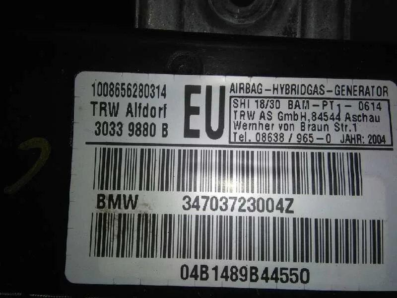 Airbag Lateral Delantero Derecho para Bmw Serie 3 Berlina (E46)