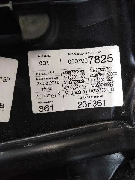 Elevalunas Trasero Izquierdo para Mercedes-Benz Clase E Lim. (W213)