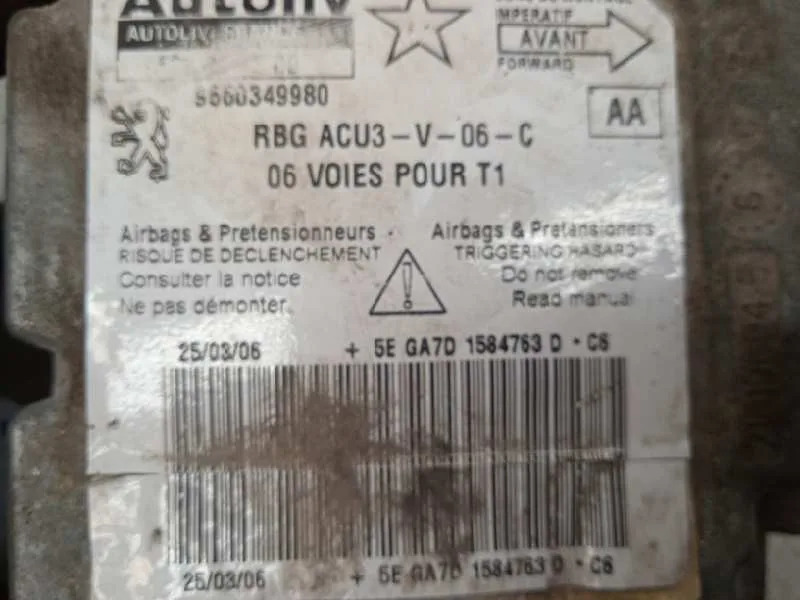 Centralita Airbag para Peugeot 206 Cc