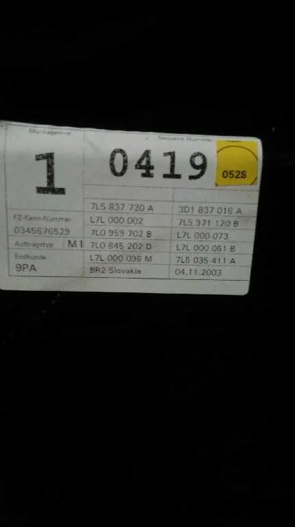 Elevalunas Delantero Derecho para Porsche Cayenne (Typ 9Pa)