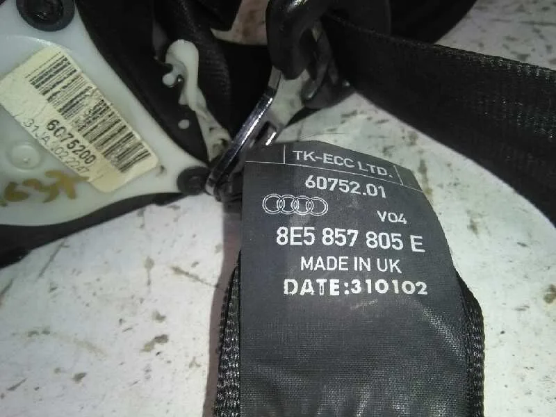 Cinturon Seguridad Trasero Derecho para Audi A4 Berlina (8E)