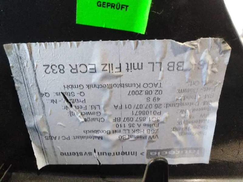 Guantera para Volkswagen Passat Berlina (3C2)