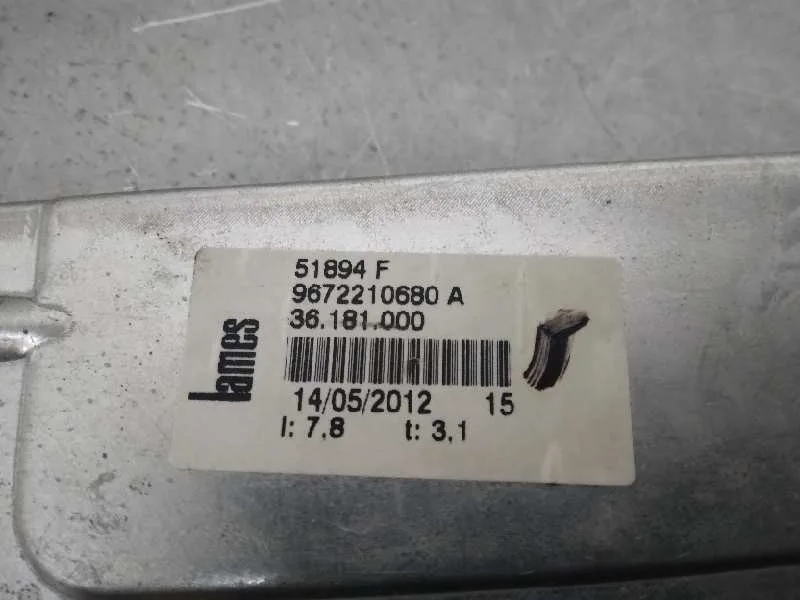 Elevalunas Delantero Derecho para Citroën C3 Picasso