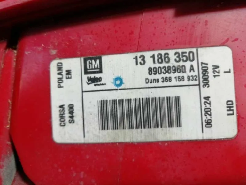 Piloto Trasero Izquierdo para Opel Corsa D