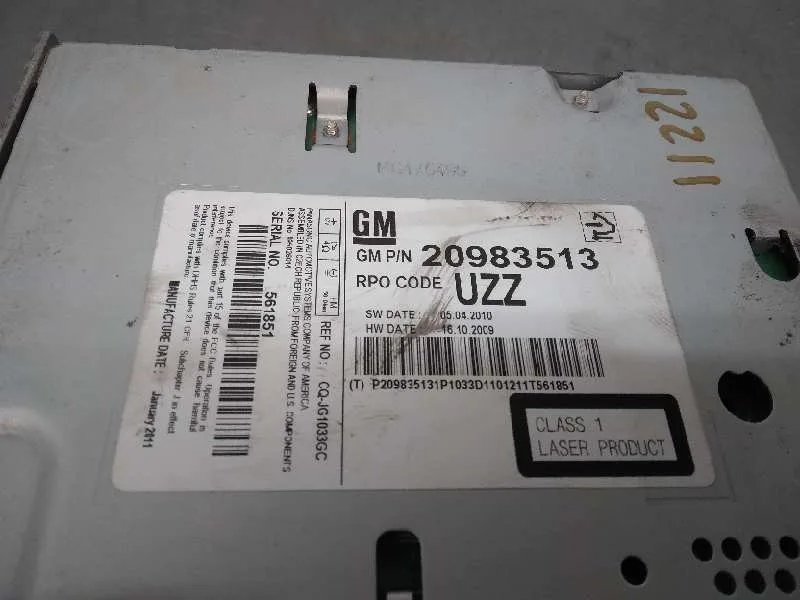 Sistema Audio / Radio Cd para Opel Astra J Lim.