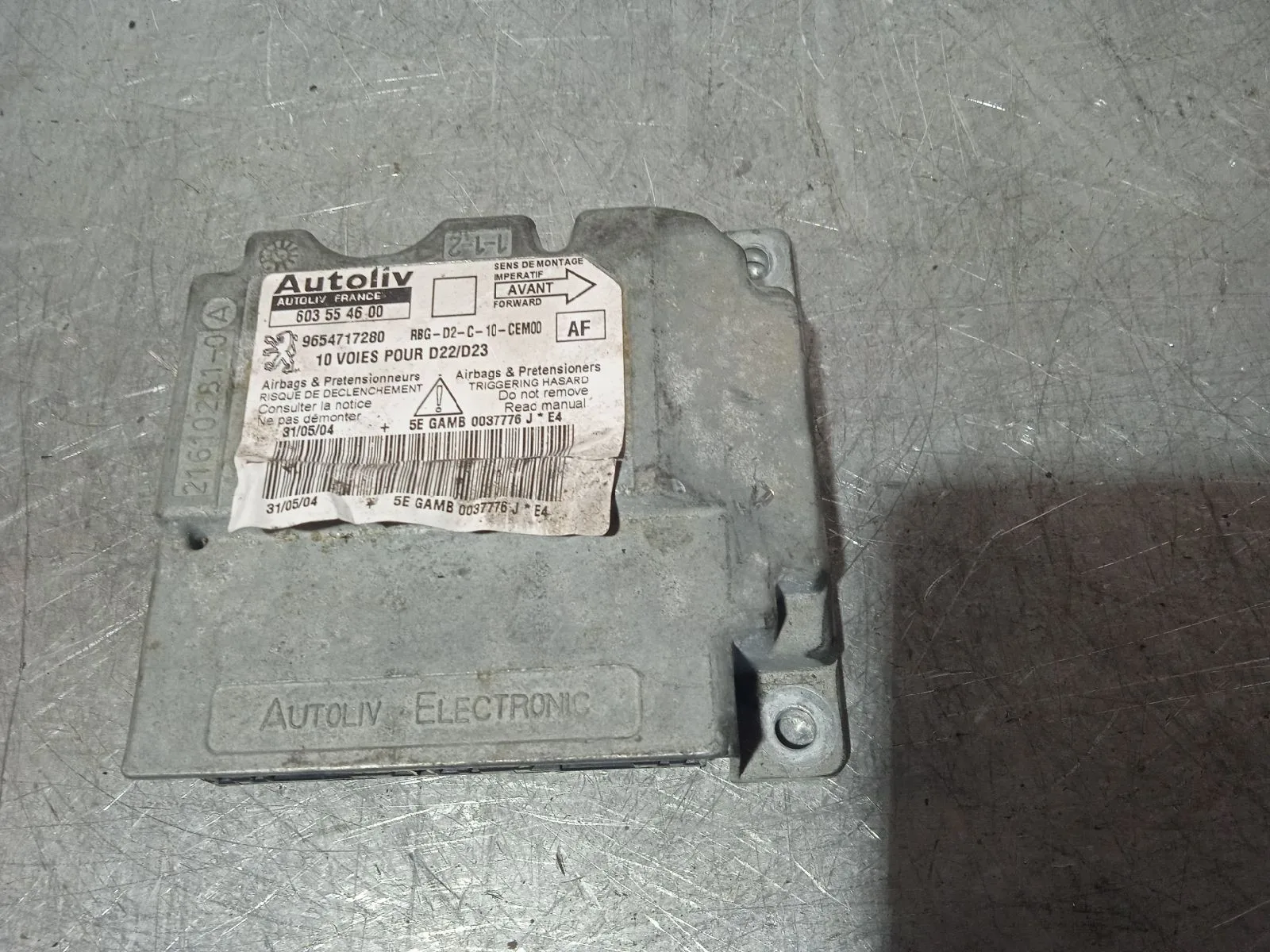 Centralita Airbag para Peugeot 407