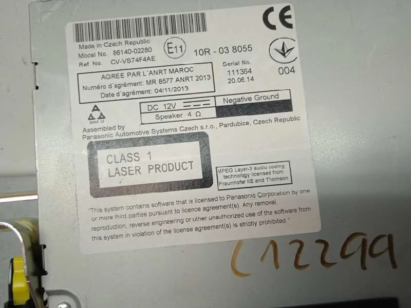 Sistema Audio / Radio Cd para Toyota Auris