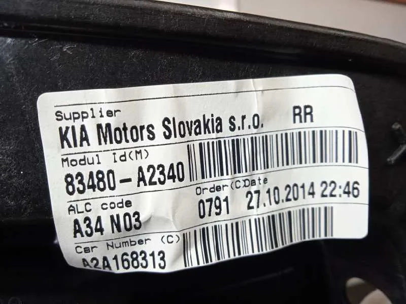 Elevalunas Trasero Derecho para Kia Cee'd