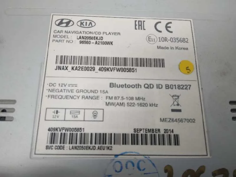 Sistema Audio / Radio Cd para Kia Cee'd
