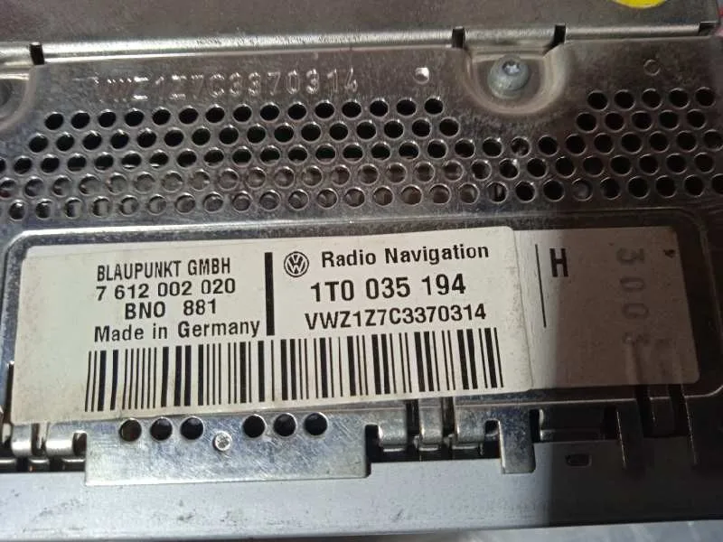 Sistema Audio / Radio Cd para Volkswagen Golf V Berlina (1K1)