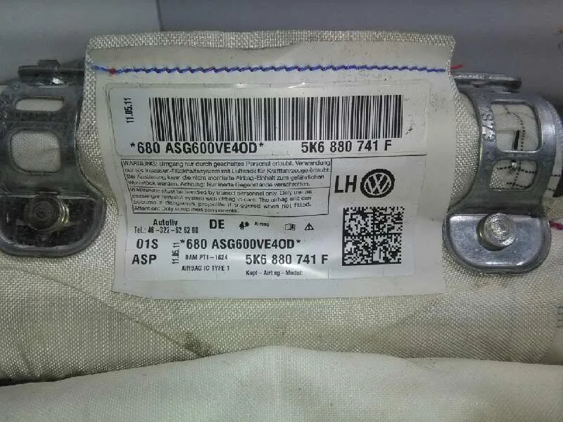 Airbag Cortina Delantero Izquierdo para Volkswagen Golf Vi (5K1)