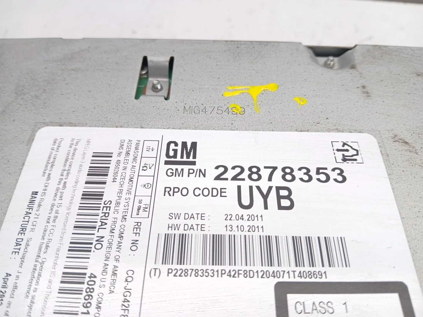 Sistema Audio / Radio Cd para Opel Meriva B