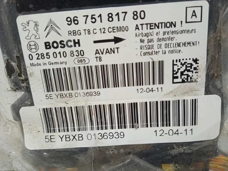 Centralita Airbag para Peugeot 3008