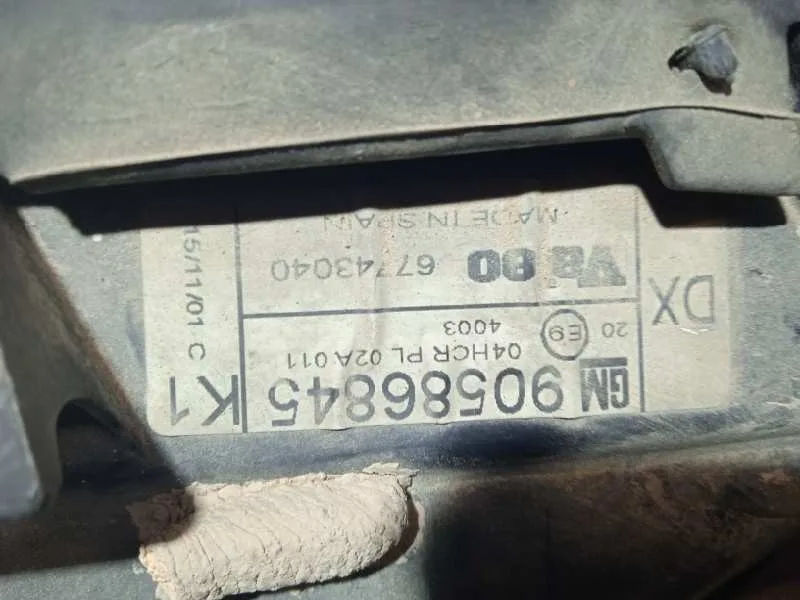 Faro Derecho para Opel Vectra B Berlina
