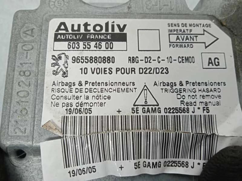 Centralita Airbag para Peugeot 407