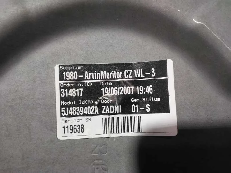Elevalunas Trasero Derecho para Skoda Fabia (5J2 )
