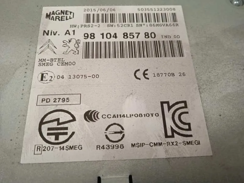 Sistema Audio / Radio Cd para Citroën C4 Picasso