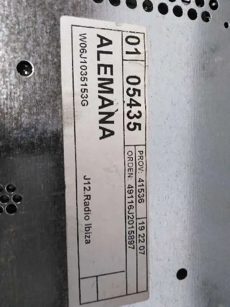 Sistema Audio / Radio Cd para Seat Ibiza St (6J8)