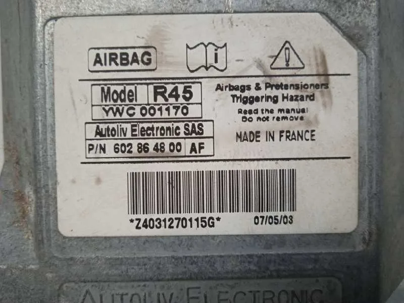 Centralita Airbag para Mg Mg Zs