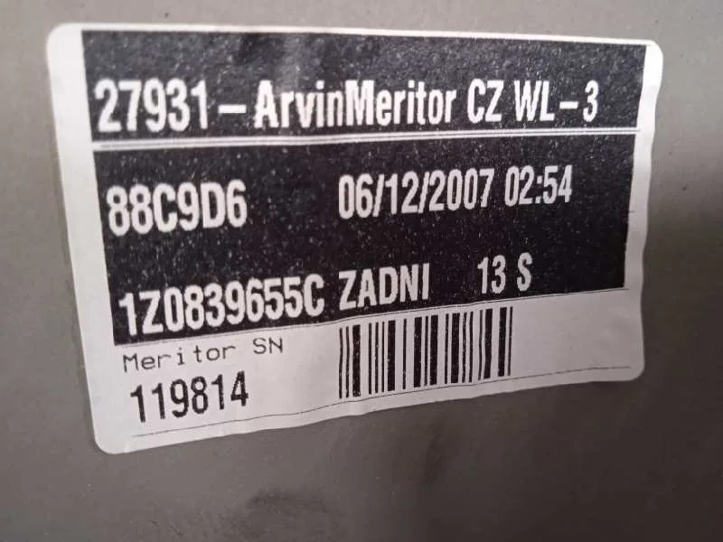 Elevalunas Trasero Izquierdo para Skoda Octavia Berlina (1Z3)