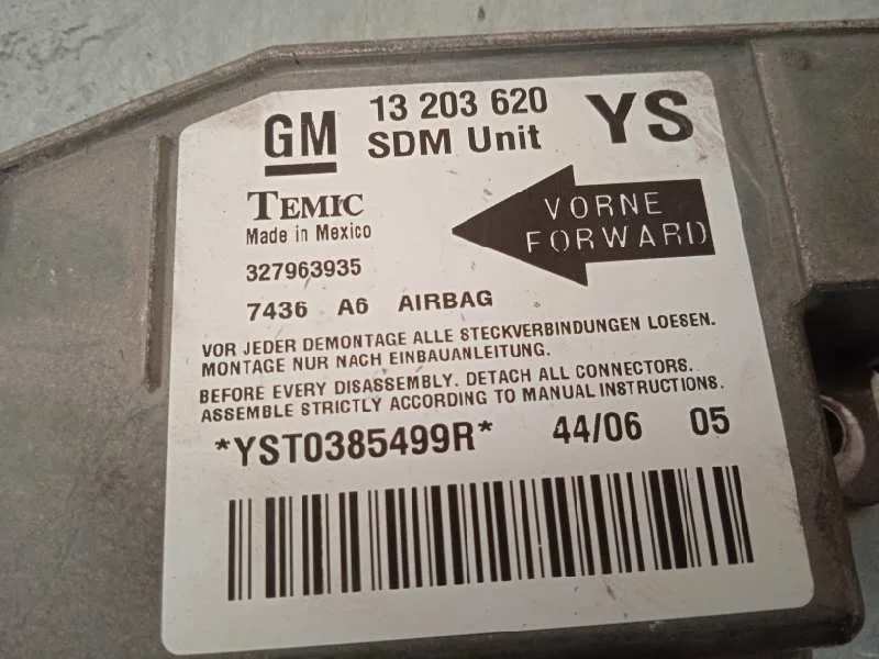 Centralita Airbag para Opel Meriva