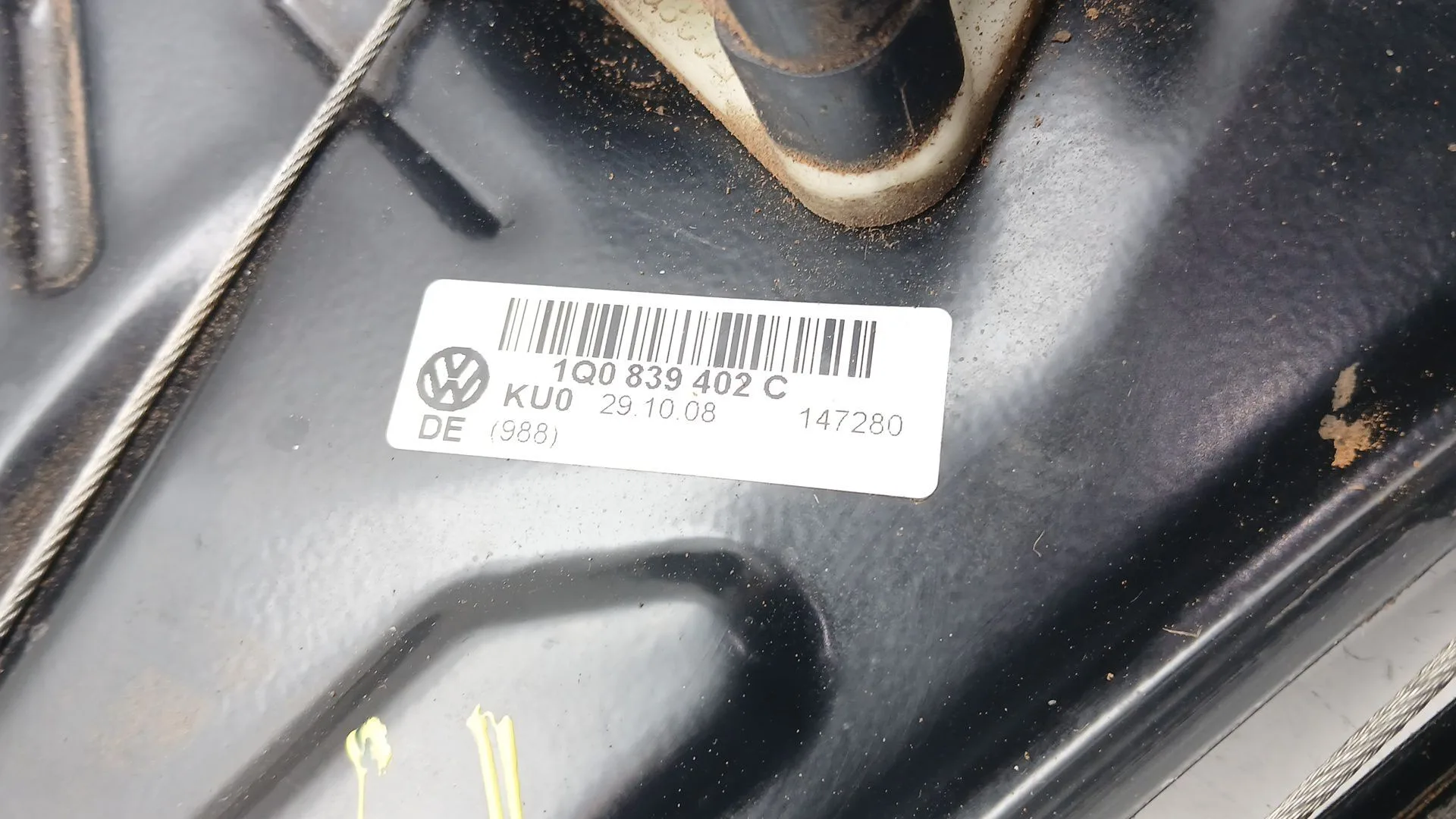 Elevalunas Trasero Derecho para Volkswagen Eos (1F7)