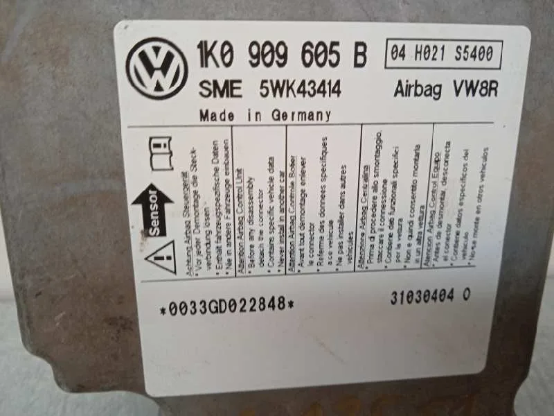 Centralita Airbag para Volkswagen Golf V Berlina (1K1)
