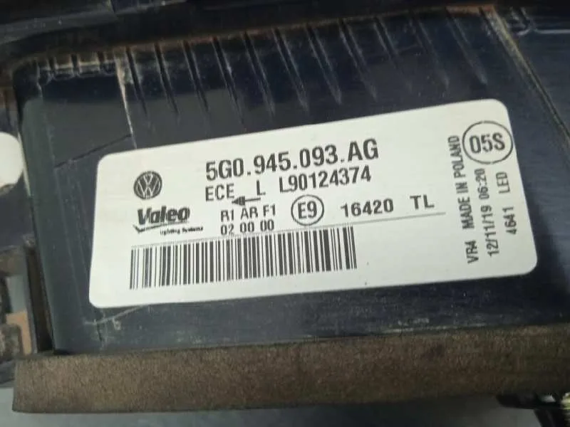 Piloto Trasero Izquierdo Interior para Volkswagen Golf Vii Lim. (Bq1)