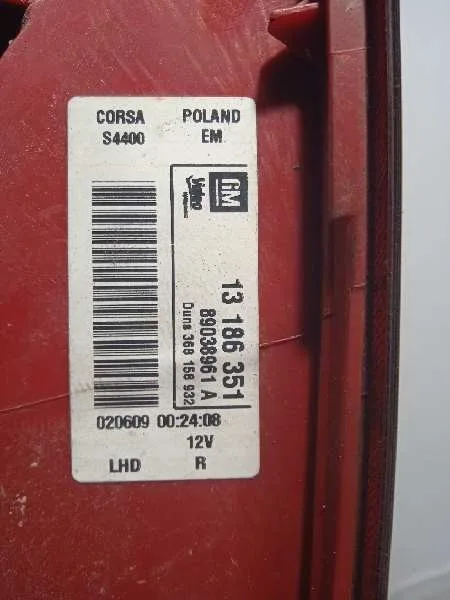 Piloto Trasero Derecho para Opel Corsa D