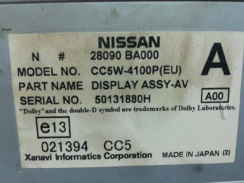 Display para Nissan Primera Berlina (P12)