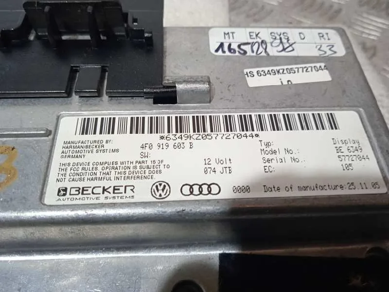 Sistema Audio / Radio Cd para Audi A6 Avant (4F5)