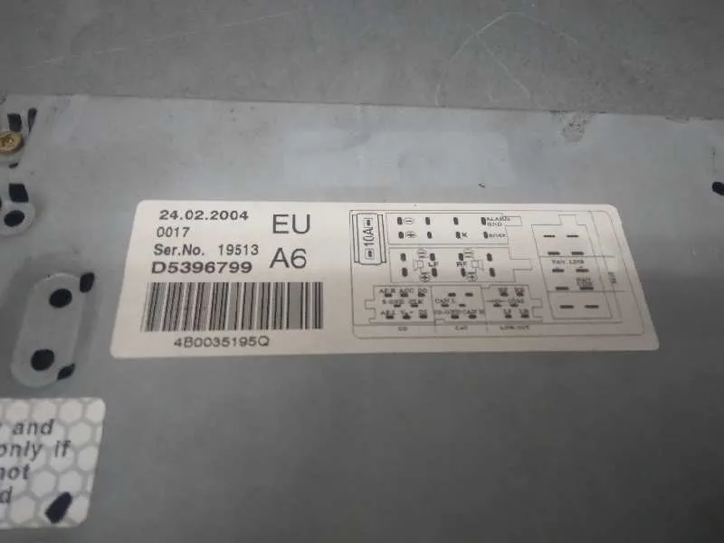 Sistema Audio / Radio Cd para Audi A6 Berlina (4B2)