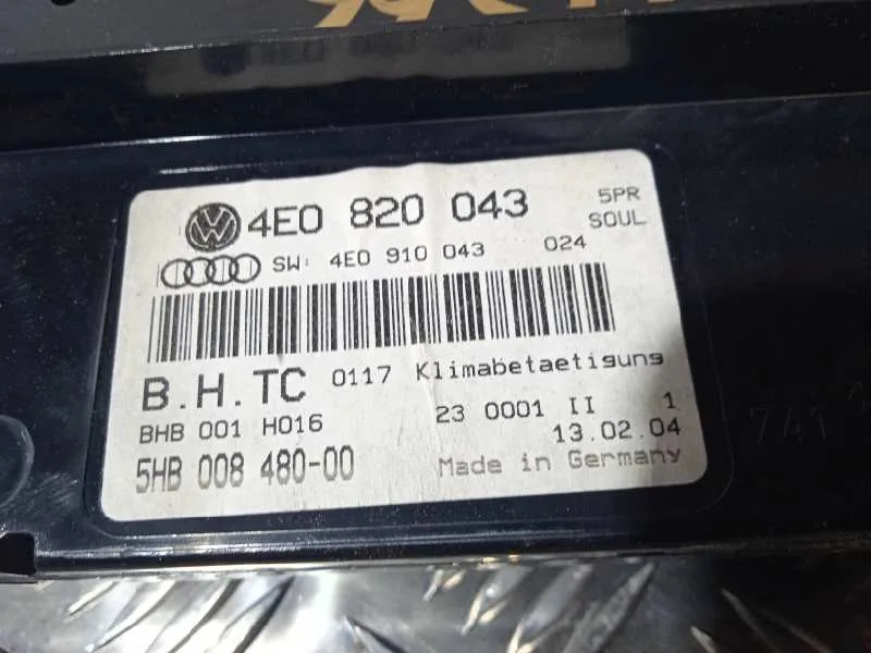 Mando Climatizador para Audi A8 (4E2)